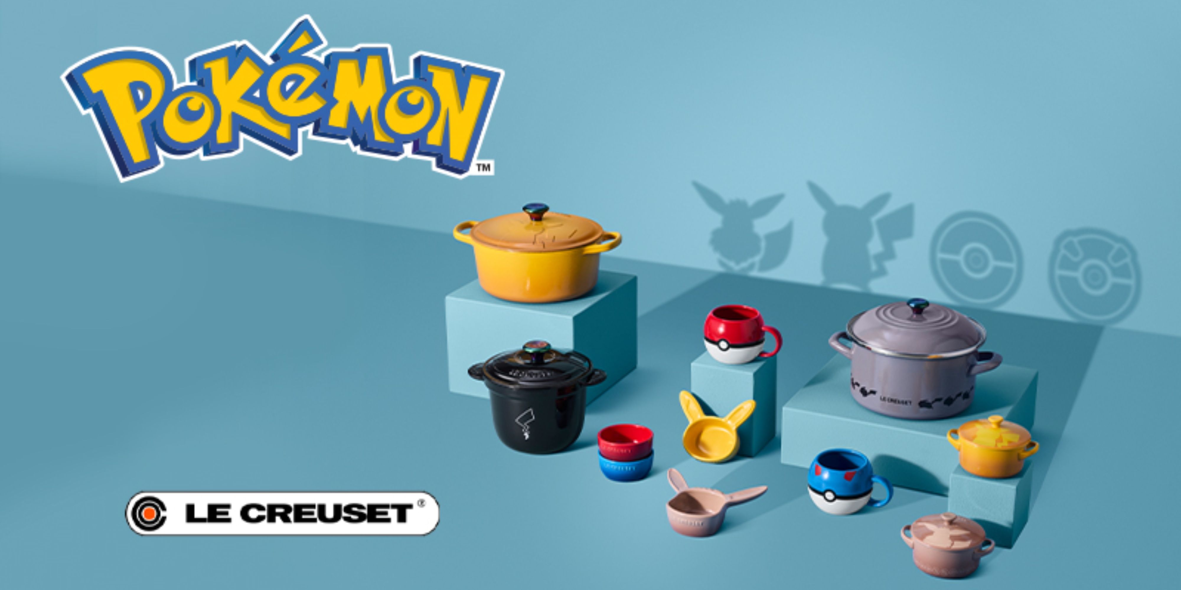 мультиварки, кружки и миски Pokemon x la Creuset.