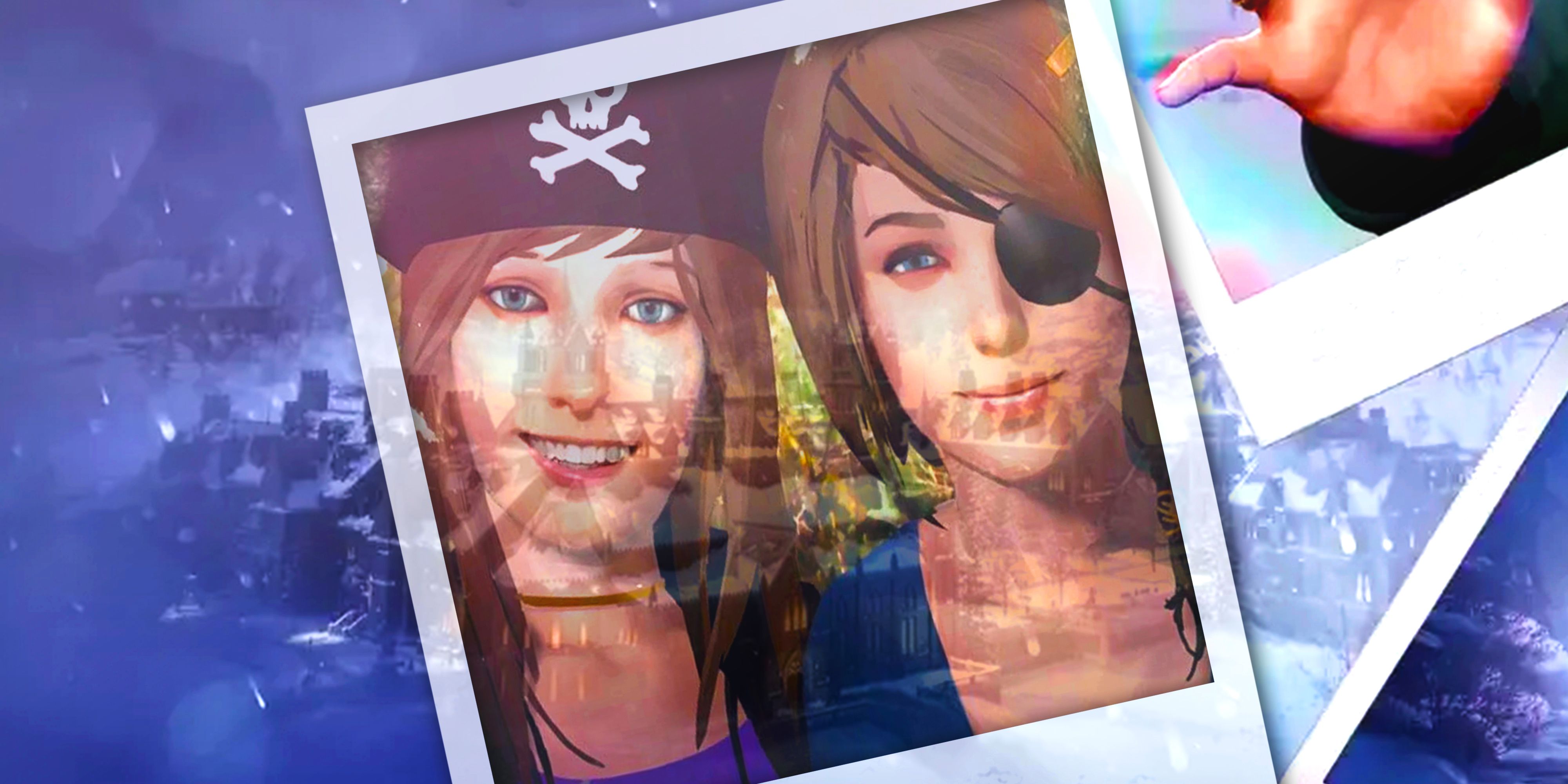 Макс и Хлоя из Life is Strange на полароиде в костюмах пиратов